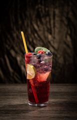 Wall Mural - Summer berry drink