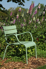 Wall Mural - Chaises dans un parc	