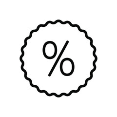 Wall Mural - percentage icon. linear percentage icon isolated. sale percentage symbol. shopping tags icon. vector