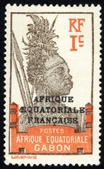 Wall Mural - Postage stamps of the France. Stamp printed in the France. Stamp printed by France.