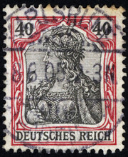 Postage Stamps Of The German Empire. Stamp Printed In The German Empire. Stamp Printed By German Empire.