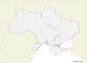  Ukraine. Ukraine map. european countries vector map. 