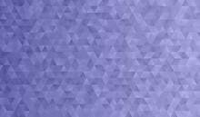 Periwinkle Gradient Triangle Pattern Vector Background. 2022 Color Of The Year. Glowing 3D Low Poly Geometric Texture.