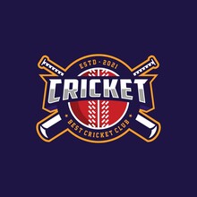 Cricket Team Logo Template Design