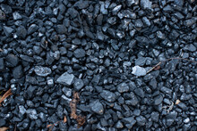 The Texture Of Black Coal From The Mine.