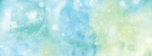 Abstract Light Blue-green Watercolor Stains For Background