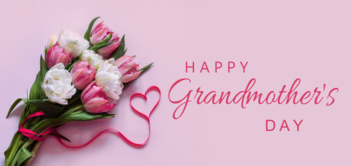 Wall Mural - Happy Grandmother's Day, flowers for Grandma