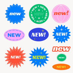 Poster - Cool Trendy New Stickers Collection. Patch Vector Illustration.