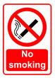 No smoking allowed in this area sign