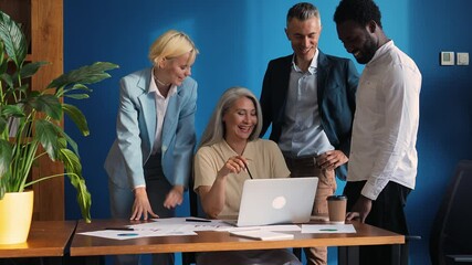 Wall Mural - Multiethnic business people working in a start up office