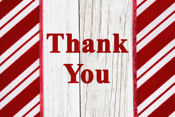 Wall Mural - Thank You sign on weathered wood