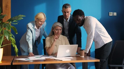 Wall Mural - Multiethnic business people working in a start up office