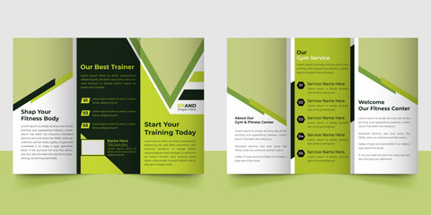 Wall Mural - Modern trifold business brochure design template