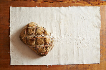 Wall Mural - Fresh bread, fermented big bread 