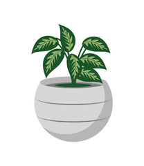 Sticker - potted plant isolated