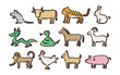 © Satoshi Kikyo - Chinese Zodiac illust Vector Set (Hand-drawn line, colored version)