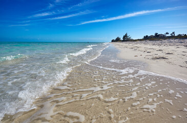 Wall Mural - Caribbean solitude: Idyllic Long Bay Beach, Providenciales, Turks & Caicos Islands