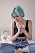 © Roman - Woman is going to commit suicide crying over reading letter, sitting on bed thinking depressed, feeling bad. female suffering from depression, loneliness and stress at home, empty space