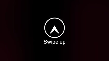 Leinwandbilder - Glitch Swipe up animation button. Application and social network icons, swipe up for advertising. Social media scroll arrows. 4K video animation with alpha channel