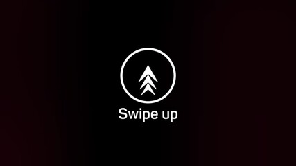 Leinwandbilder - Glitch Swipe up animation button. Application and social network icons, swipe up for advertising. Social media scroll arrows. 4K video animation with alpha channel