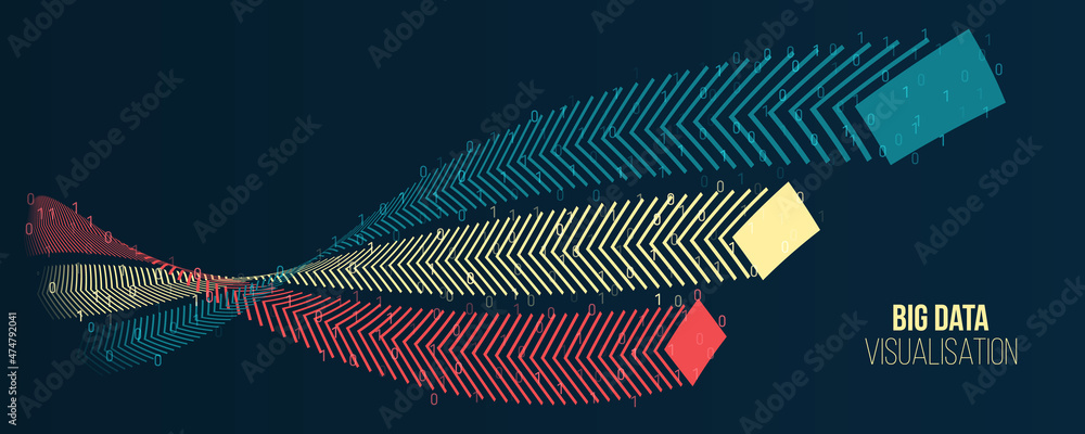 File structuring. Data Algorithms, machine learning. Array visual ...