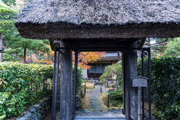 the gate of an old Japanese temple