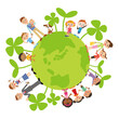 エコロジー　葉　グローバル　四つ葉のクローバー