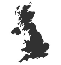 England Uk United Kingdom Map Silhouette