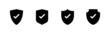 © avaicon - Shield check mark icons set. Protection approve sign. Insurance icon