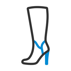 Sticker - Autumn Woman High Heel Boot Icon