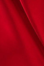 Draped Red Silk Fabric Of Satin Weave, Texture, Background