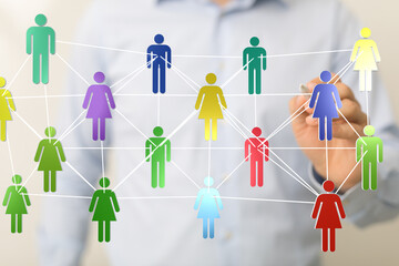 conference digital network and data concept