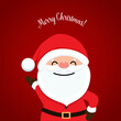 © jannoon028 - Christmas Greeting Card with Santa Claus. Vector illustration.