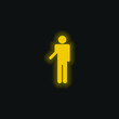 © LIGHTFIELD STUDIOS - Basic Silhouette yellow glowing neon icon