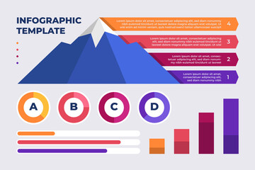 Mountain Pyramid Diagram Infographic Template