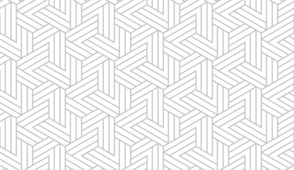 Abstract geometric pattern with stripes, lines. Seamless vector background. White and gray ornament. Simple lattice graphic design.