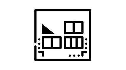Wall Mural - prefabricated printing catalogs animated line icon prefabricated printing catalogs sign. isolated on white background