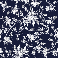  Vintage Traditional flower Boatnical floral vector seamless pattern Design for fashion , fabric, textile, wallpaper, cover, web , wrapping and all prints