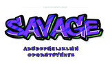 Fototapeta Młodzieżowe - purple animal graffiti calligraphy artistic font typography