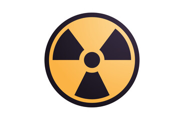 Radioactive and danger flat vector illustration.