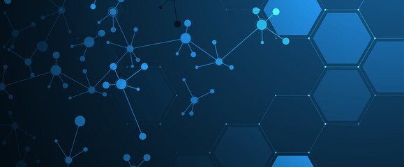 Neural network concept. Connected cells with links. High technology process. Abstract background