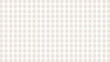 Vector background of tan and white checkered gingham pattern. Abstract, neutral, classic background. Copy space.