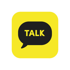 Poster - chat talk bubble icon logo vector