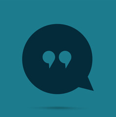 Fototapete - Quote Mark Icon Symbol Vector Illustration