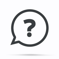 Fototapete - Question mark sign icon. Help symbol. FAQ sign. Flat design style