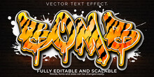 Graffiti Text Effect, Editable Spray And Street Text Style