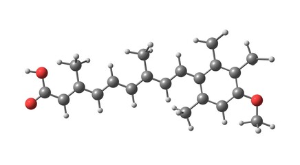 Poster - Acitretin molecular structure isolated on white