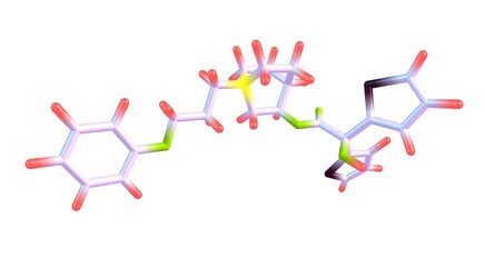 Poster - Aclidinium bromide molecular structure isolated on white