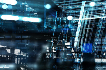Poster - Innovative technologies image . Mixed media