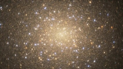 Wall Mural - Flying through the stars in space. Galaxy exploration through outer space towards glowing milky way galaxy.